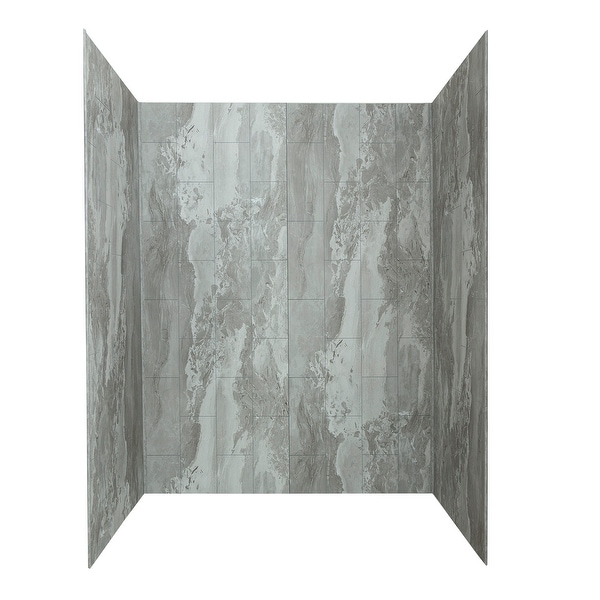 Palisade 78in x 60in x 36in Waterproof Vinyl Shower Surround Kit