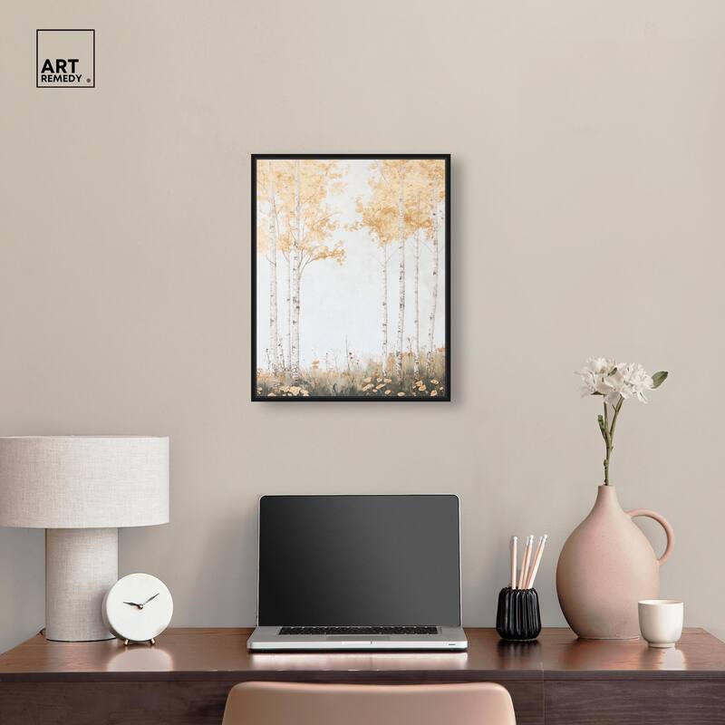 Pale Birch Reverie Canvas by Art Remedy