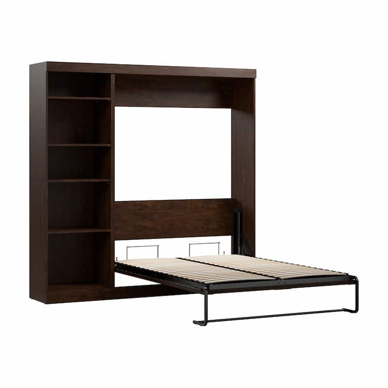 Pur Full Murphy Bed with Shelving Unit (84W) by Bestar
