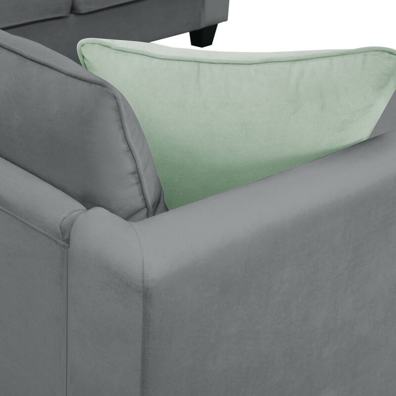 112" Fabric 7-Piece Modular Sectional Sofa with Ottoman and 3 Pillows