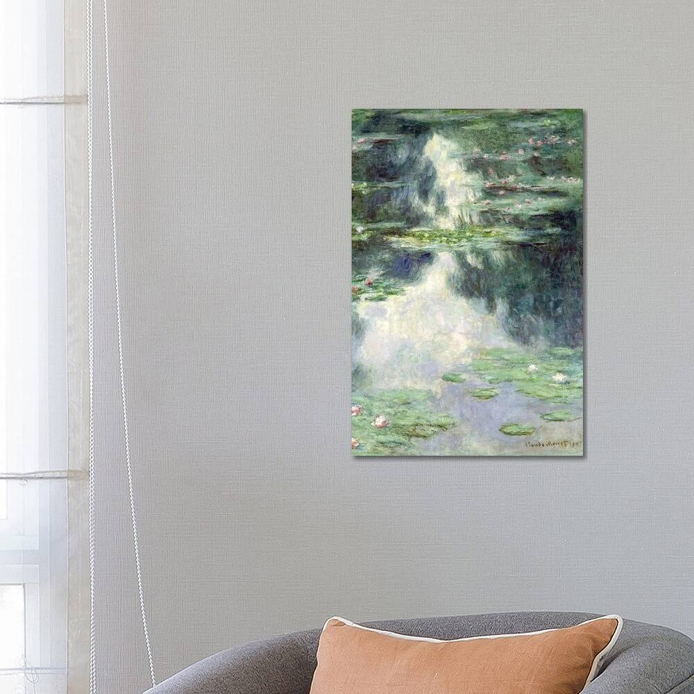 iCanvas "Pond with Water Lilies, 1907 " by Claude Monet Canvas Print