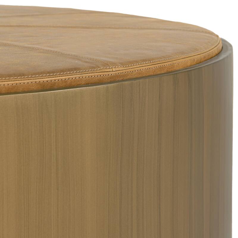 Classic Home Evan 40" Round Brass Coffee Table by Kosas home