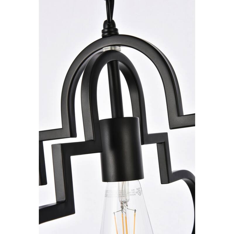 Sage 1 Light Pendant in black - 15 Inch