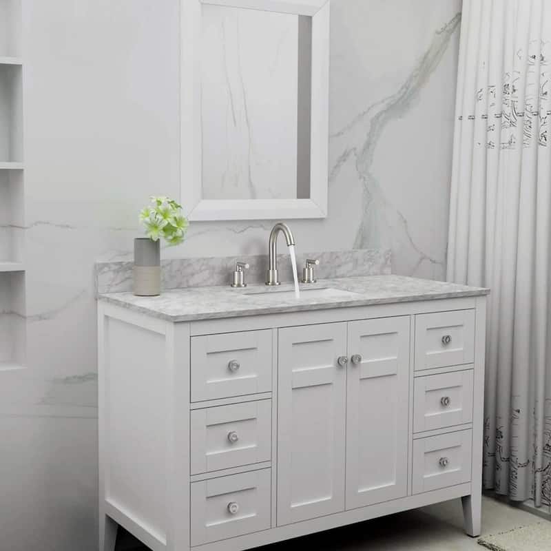 2 Handles Widespread Bathroom Sink Faucet 3 Holes Bathroom Faucet with Pop Up Drain Vanity Tap with CUPC Supply Hoses