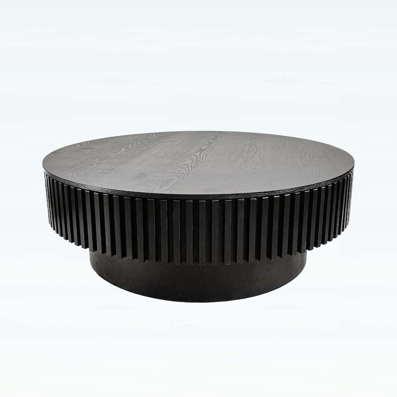 39.37'' Round Coffee Table with Storage,for Living Room,Bedroom,Apartment,or Office
