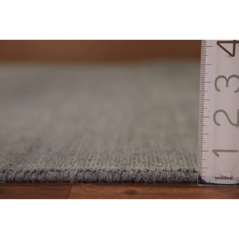 Gray Gabbeh Oriental Runner Rug Hand-Knotted Wool Carpet - 2'8" x 9'1"
