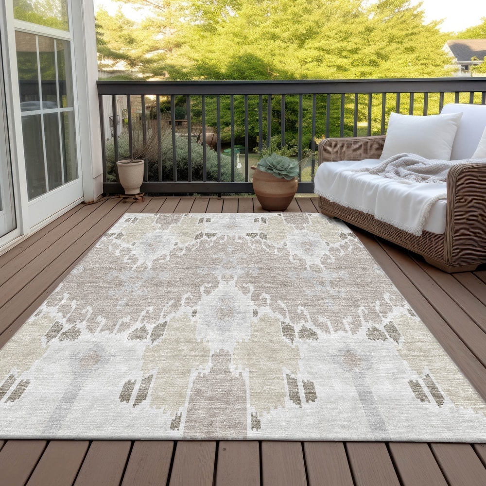 Machine Washable Indoor/ Outdoor Chantille Boho Global Rug