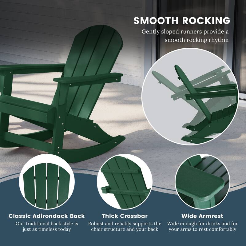 Laguna Hdpe All Weather Outdoor Patio Rocking Chair (Set of 2)