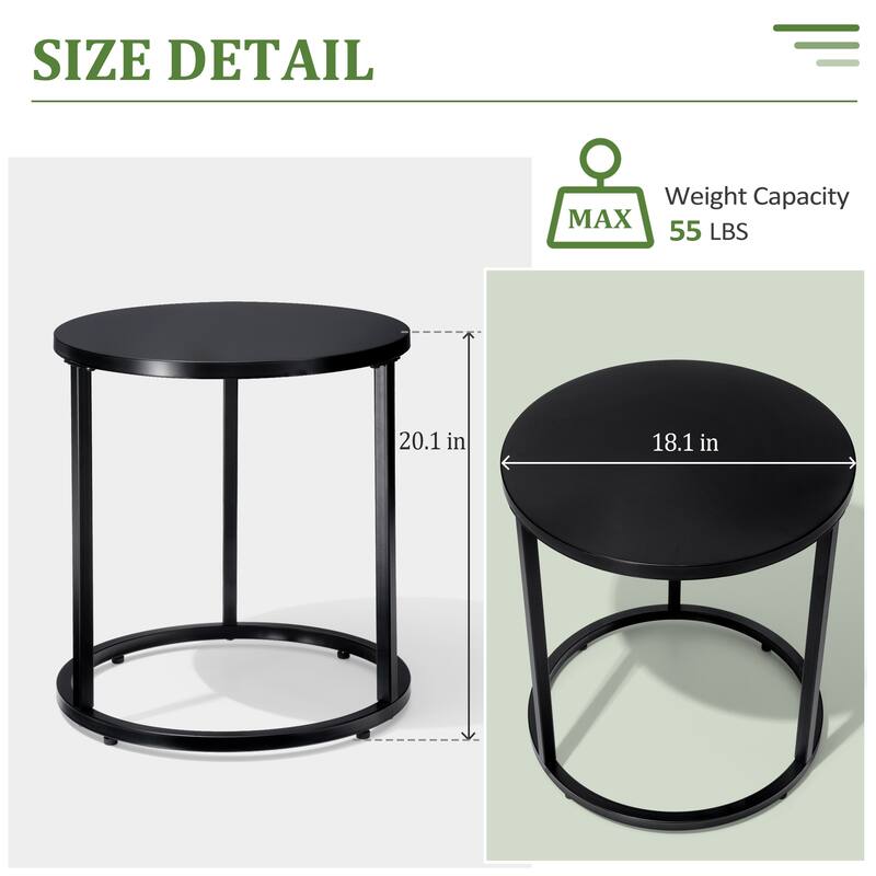 VredHom Patio Outdoor Metal Side Table