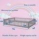 preview thumbnail 32 of 78, Twin/Full/Queen Size Floor Bed with Safety Guardrails, Toddler Floor Bed for Girls and Boys