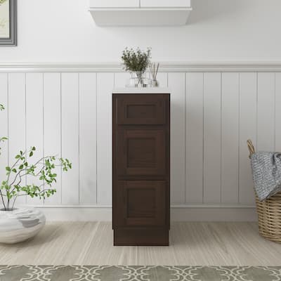 Vanity Art 12 Inch Bathroom Vanity Base Cabinet Solid Wood Small Bathroom Storage Floor Cabinet