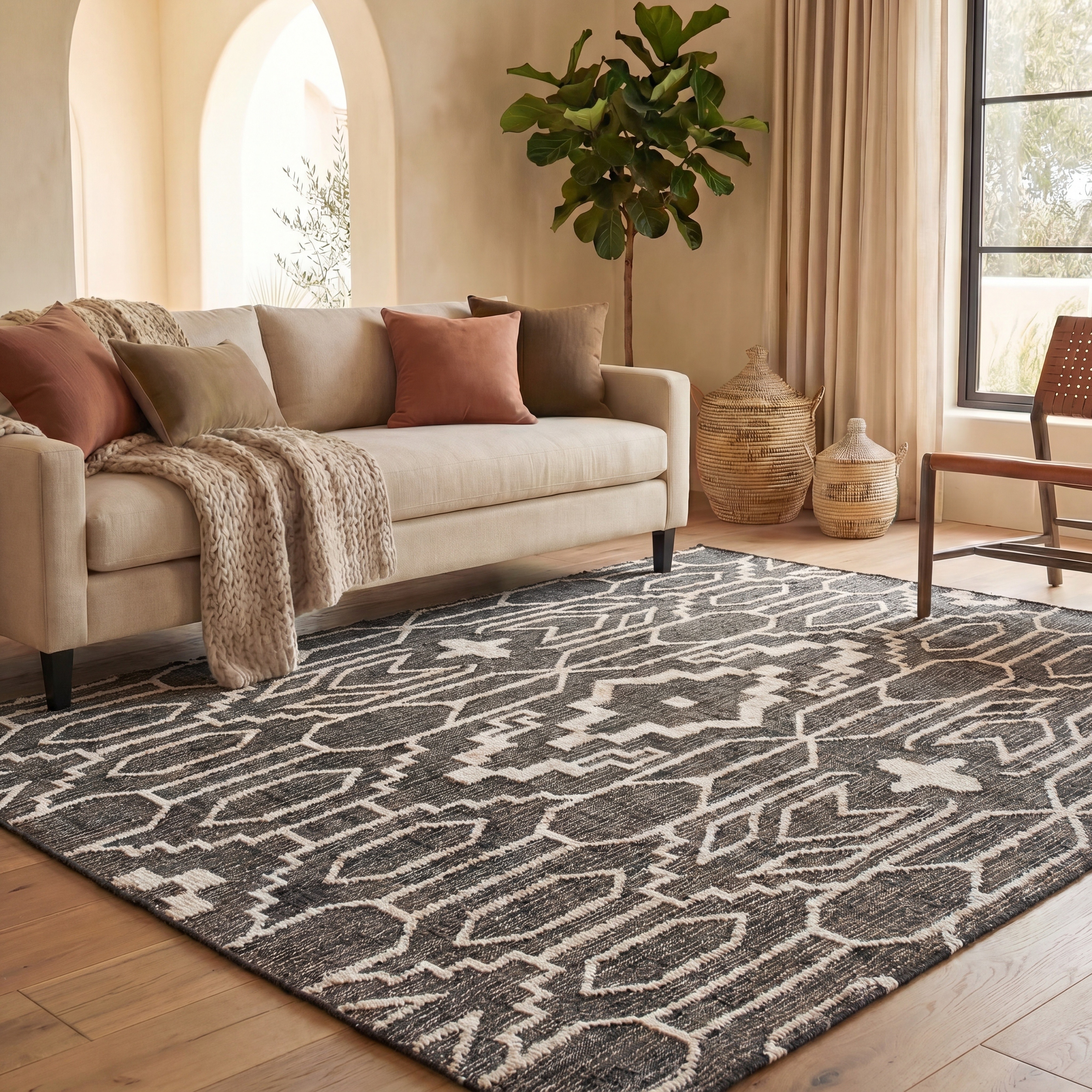 SAFAVIEH Natural Fiber Erla Boho Jute Rug