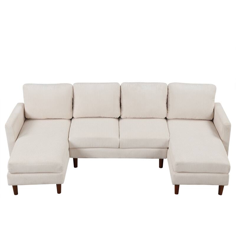 U-shaped Sponge-filled Cushion Combination Sofa, Suitable for Living Rooms, Studies, and Spacious Spaces