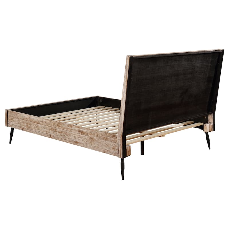 Marlow Wood Platform Bed Rough Sawn Multi