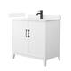 Option White / White Quartz Top / Matte Black Hardware