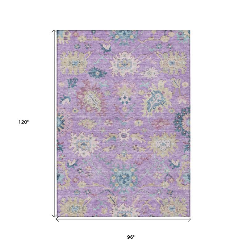 HomeRoots Floral Transitional Rectangle Outdoor Rug