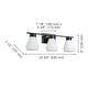 preview thumbnail 4 of 2, EGLO Copeland - 3-Light Bath Vanity Light - Matte Black Finish - White Glass Shade