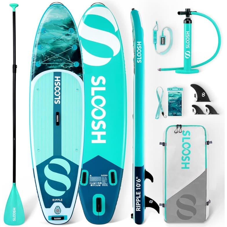10'6" Coastal Splash Inflatable Paddle Board – Stylish, Durable, and Travel-Friendly SUP with Complete Accessory Kit