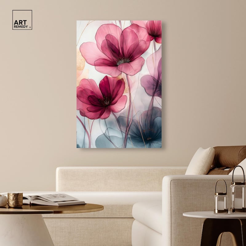 Filigree Flora II Canvas by Art Remedy, Gallery Wrapped