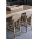 preview thumbnail 24 of 115, Gracie Modern Bar Stool, Boucle Upholstered Chair and Brushed Wooden Legs