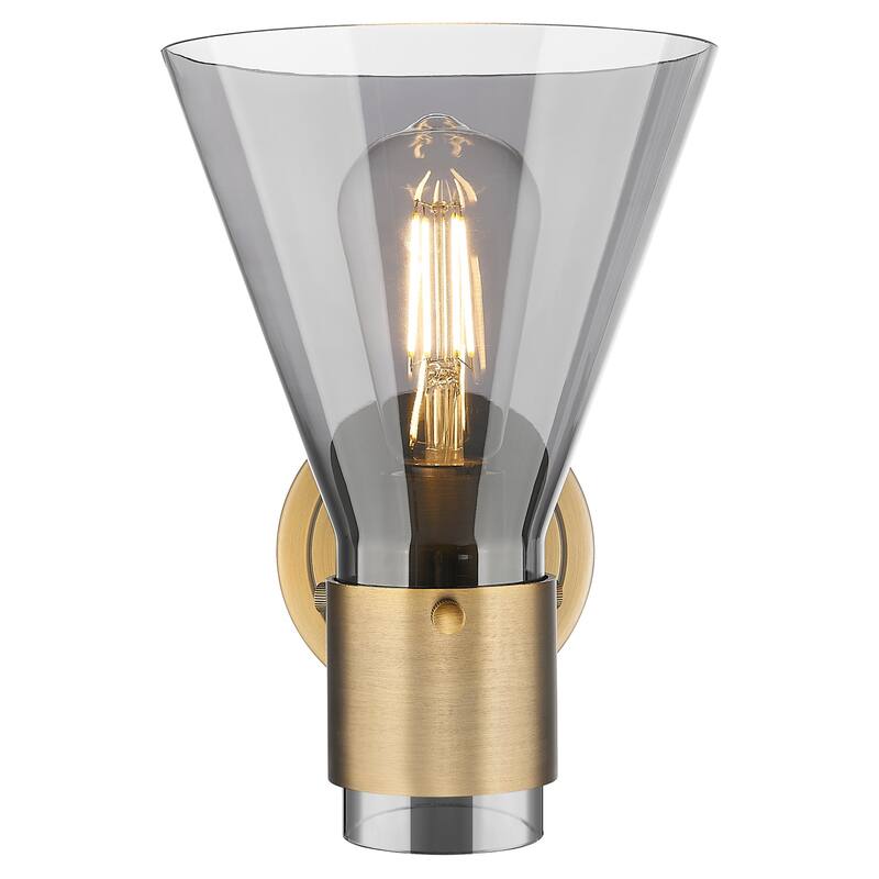 Innovations Lighting 464-1W-G464C-7SM Lawton Cone 9" Tall Bathroom