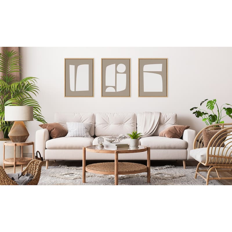 Kate and Laurel Sylvie Aztec Shape Canvas Art by Creative Bunch Studio