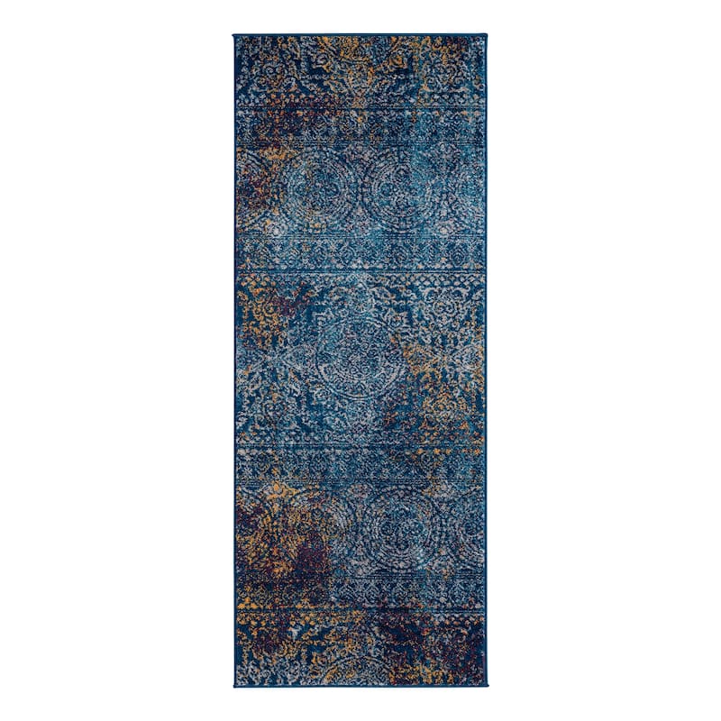 Manhattan Burke Tribal Multi-Colored Runner Rug
