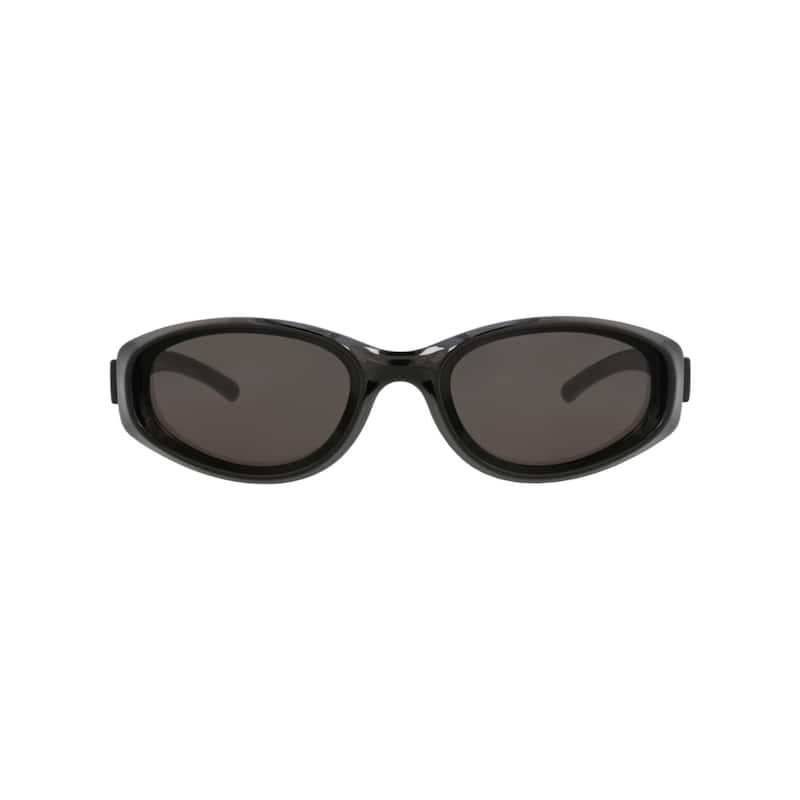 Bottega Veneta Round-Frame Injection Sunglasses - Black Black Grey - Black - Grey Lens