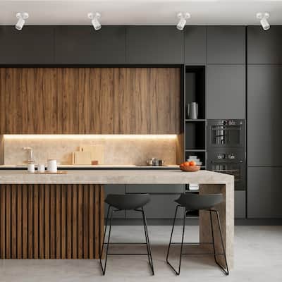 Pratt 1-Light Matte White Track Lighting Spotlight - one size