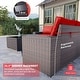 preview thumbnail 11 of 99, Outdoor Patio Furniture Set, All Weather PE Wicker Sectional Conversion Sofa set with Firepit(Optional)