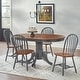 preview thumbnail 23 of 21, Simple Living Carolina 5-piece Farmhouse Solid Wood Dining Set with Leaf Grey/Walnut