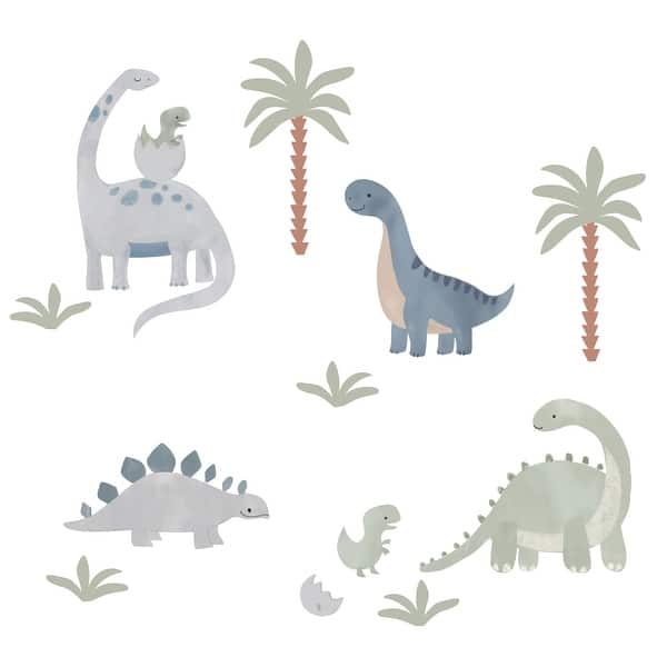 slide 2 of 4, Lambs & Ivy Dino-Might Watercolor Dinosaur Theme Wall Decals/Stickers