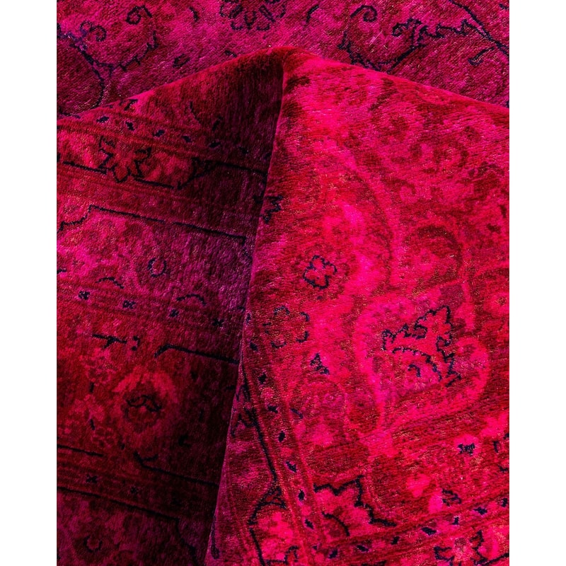Fine Vibrance One-of-a-Kind Hand-Knotted Area Rug - Pink, 5' 10" x 8' 8" - 5' 10" x 8' 8"