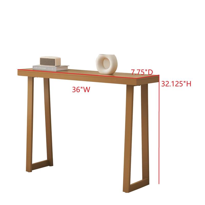 Claude Collection Wood 36" Modern Console Table with Shelf