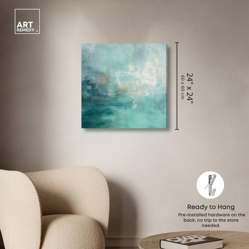 Green Blue I Canvas by Art Remedy, Gallery Wrapped