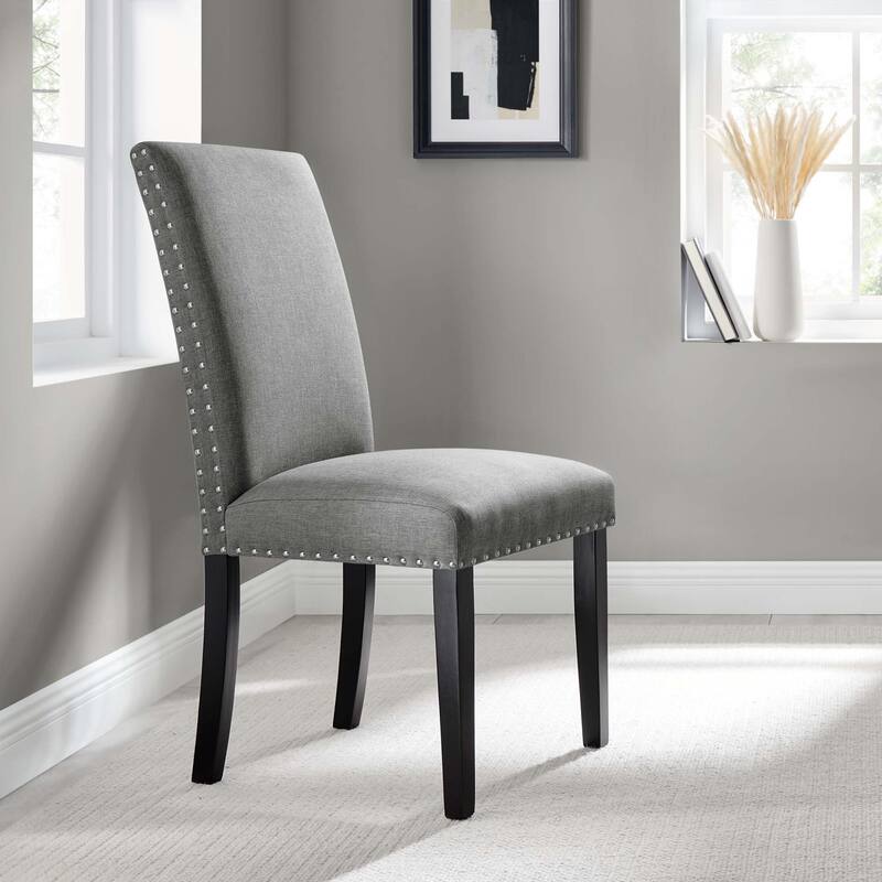 Parcel Dining Upholstered Fabric Side Chair - Light Gray