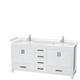 Option White, Carrara Cultured Marble Top, Chrome Trim