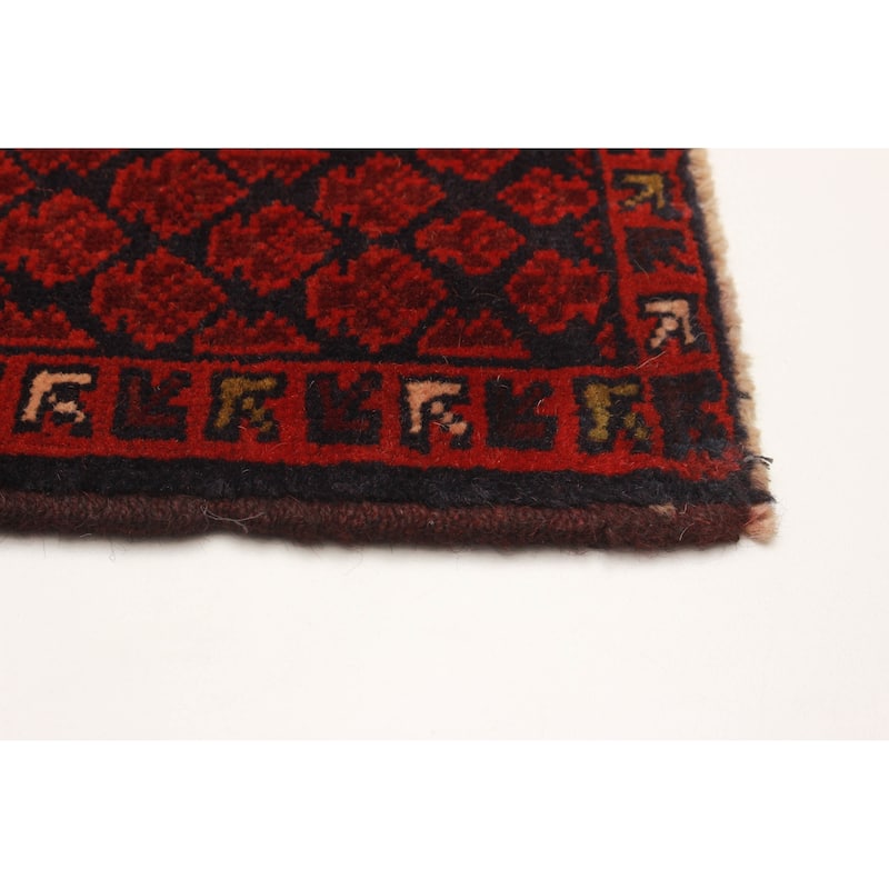 Teimani Burgundy Rug 3'4" x 5'3" - 3'4 x 5'3