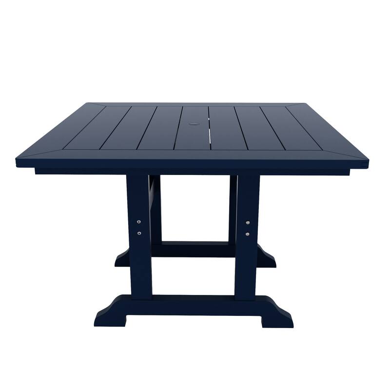 Shoreside 5-Piece Square Poly Eco-Friendly All Weather Outdoor Dining Set with Armchairs