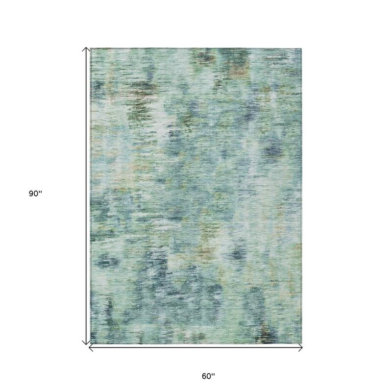 HomeRoots Abstract Transitional Rectangle Outdoor Rug