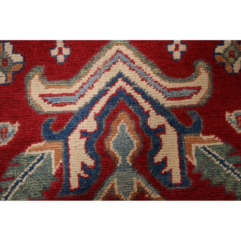 Oriental Red Kazak Accent Rug Hand-Knotted Wool Carpet - 3'0" x 5'1"