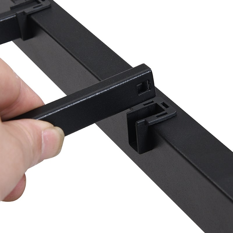 Queen Storage Bed Frame with Charging Station, LED Lights & Noise-Free Design, Easy Assembly