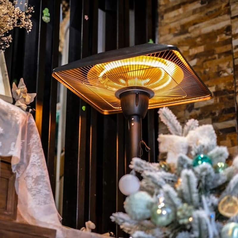 1500W Electric Tabletop Patio Heater, Infrared Electric Outdoor Heater, Portable Heater 5100 BTU