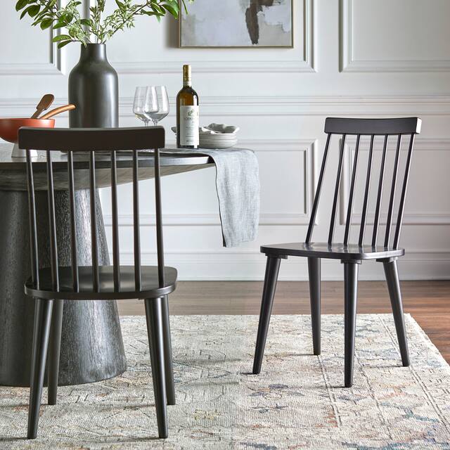 Lifestorey Lowry Solid Wood Dining Chairs (Set of 2)
