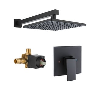 10 Inch Rain Shower Head System Shower Combo Set Bathroom Wall Mounted ...
