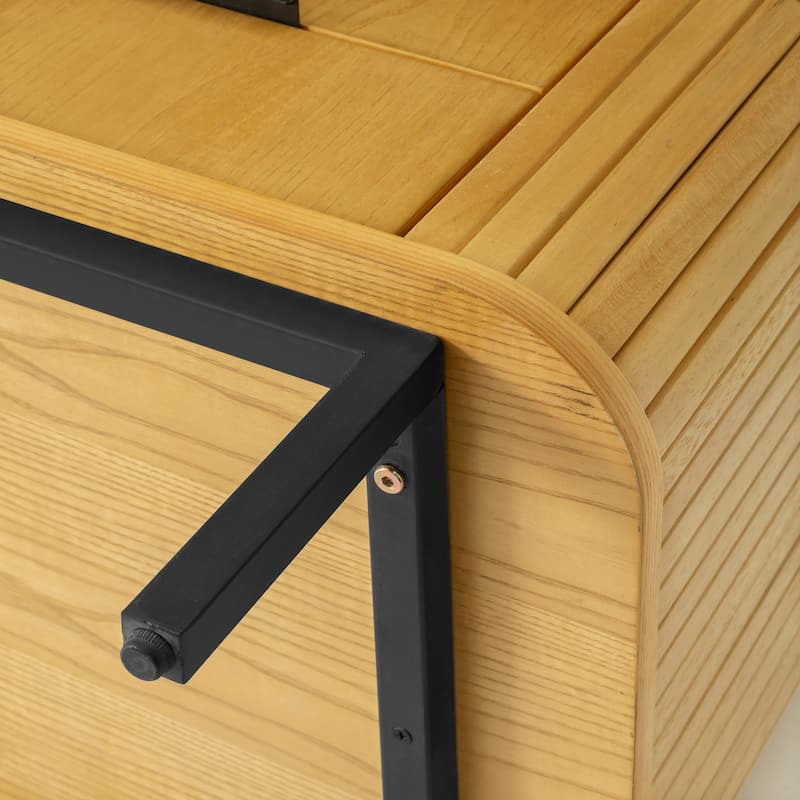 2-Drawer Nightstand Wood End Table