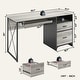 preview thumbnail 22 of 48, 55 inch Computer Desk with Keyboard Tray and Storage Drawers