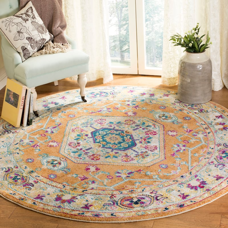 SAFAVIEH Savannah Basmah Boho Oriental Polyester Medallion Rug