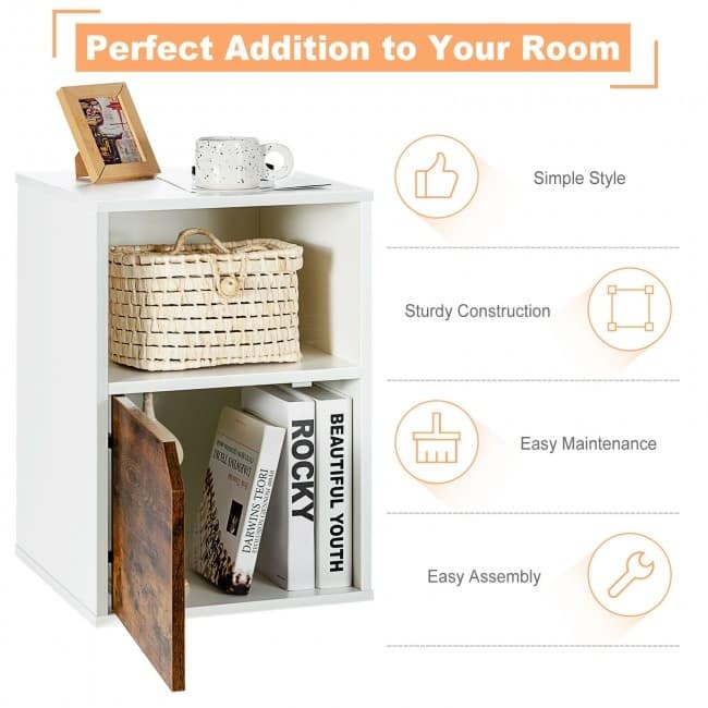 Set of 2 Nightstands Side End Table for Living Room