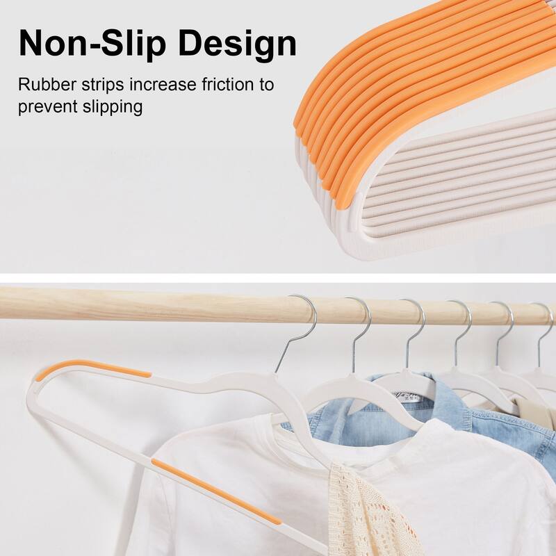 VECELO 100 Pcs Wet and Dry Adult Hangers Holds Up To 10 Lbs Clothes Hangers